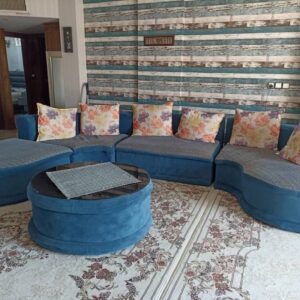 مبل اِل ۸ نفره آبی
